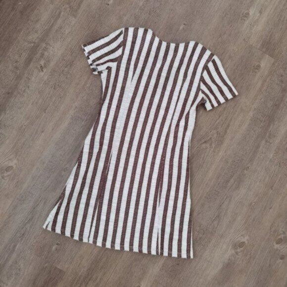 Zara textured striped button up dress - Picture 6 of 7